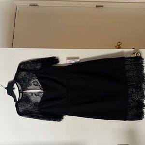 Nanette Lepore Black Lace Midi Dress